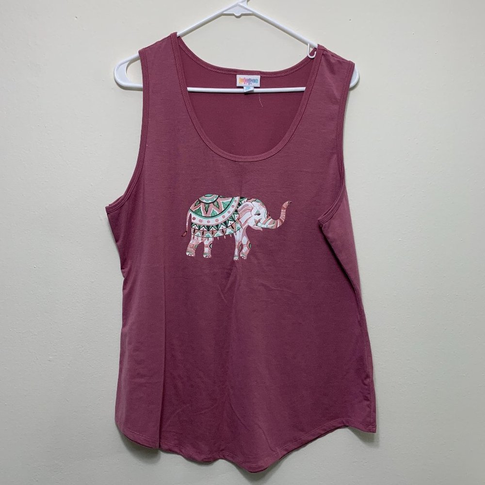 LuLaRoe Tank Top- Mauve Elephant